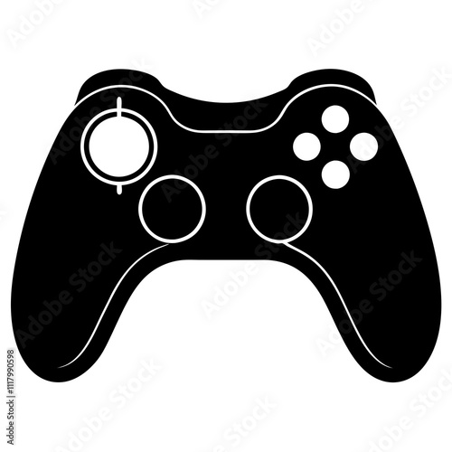 Gesture Controller vector silhouette black design white background
