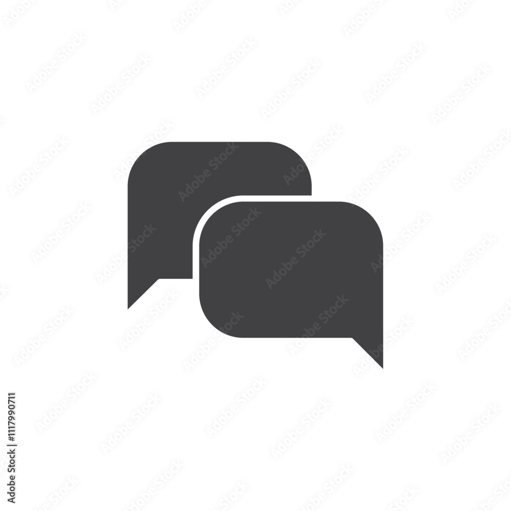 Naklejka premium Chats icon flat and simple set design