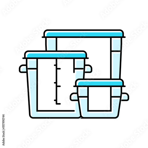 food storage containers restaurant equipment color icon vector. food storage containers restaurant equipment sign. isolated symbol illustration