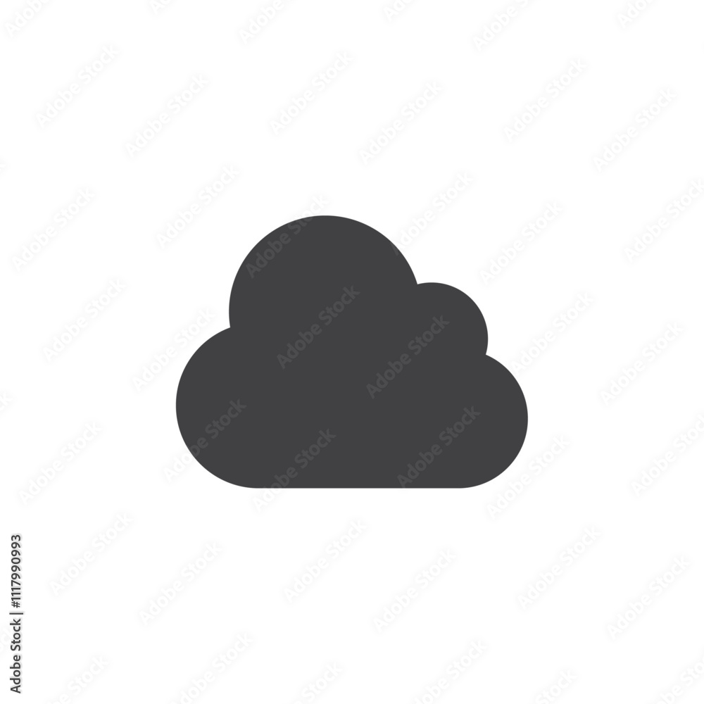 Cloud icon flat and simple set design Cloud icon flat and simple set design