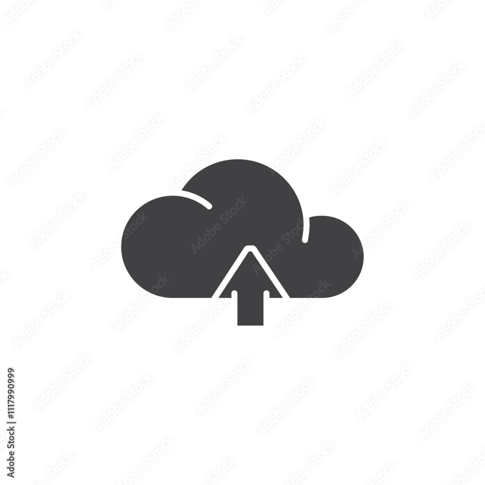 Cloud upload icon flat and simple set design Cloud upload icon flat and simple set design