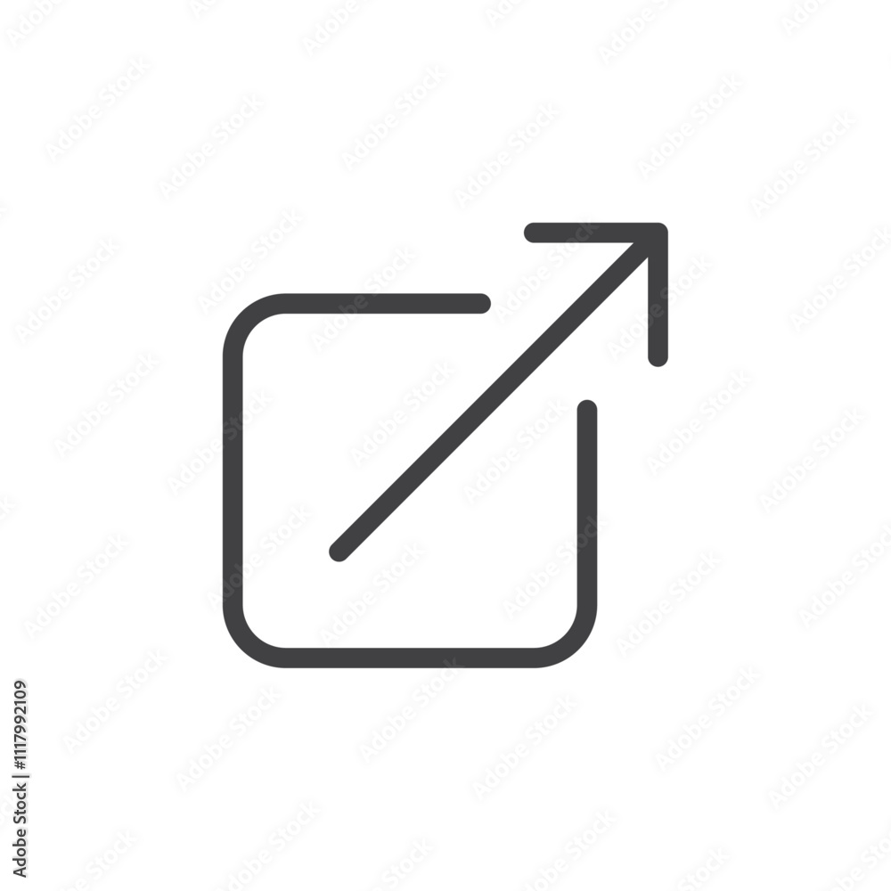 External link icon flat and simple set design External link icon flat and simple set design