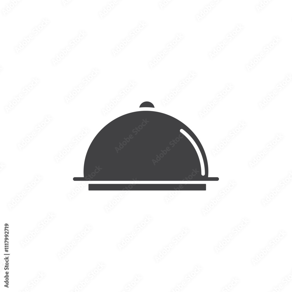 Food cover icon flat and simple set design Food cover icon flat and simple set design