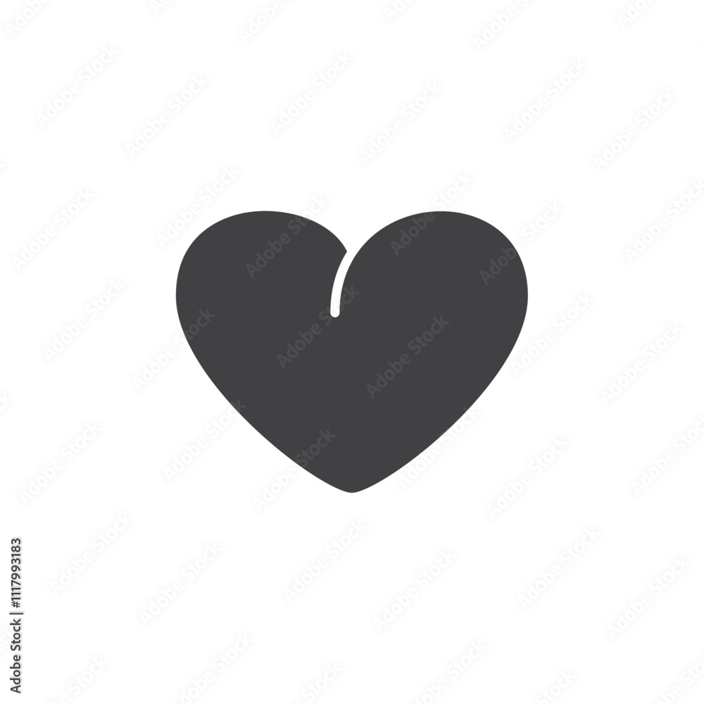 Heart icon flat and simple set design Heart icon flat and simple set design
