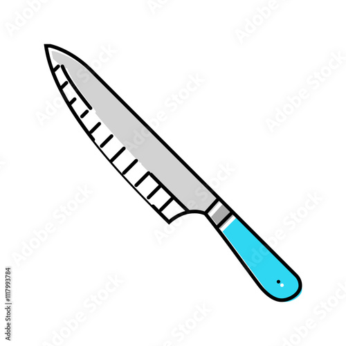 chef knives restaurant equipment color icon vector. chef knives restaurant equipment sign. isolated symbol illustration