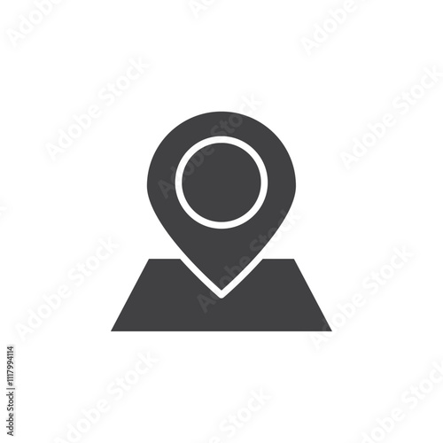 Map pointer icon flat and simple set design