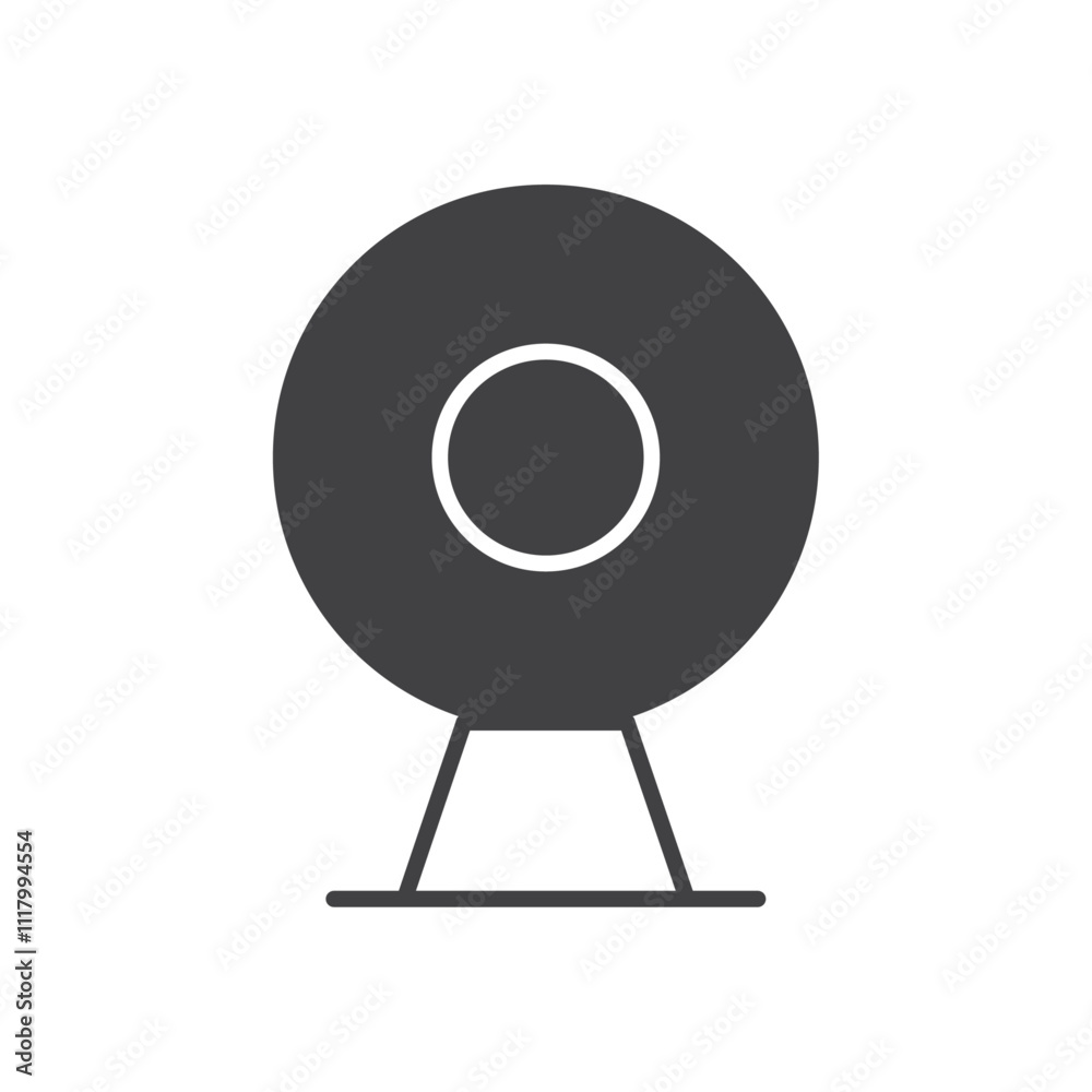 Monitor camera icon flat and simple set design Monitor camera icon flat and simple set design