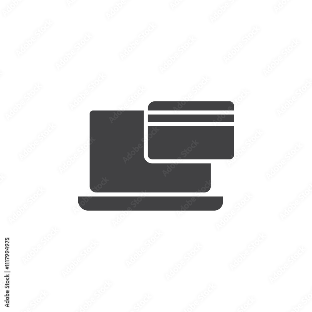 Online payment icon flat and simple set design Online payment icon flat and simple set design