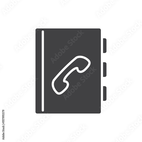 Phonebook icon flat and simple set design