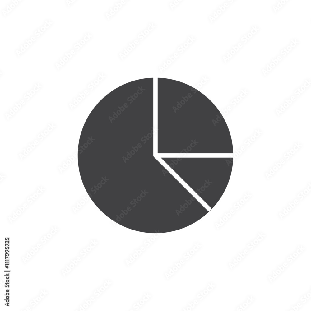Pie chart icon flat and simple set design Pie chart icon flat and simple set design
