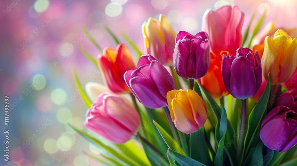 Growing tulips flowers close up Growing tulips flowers close up