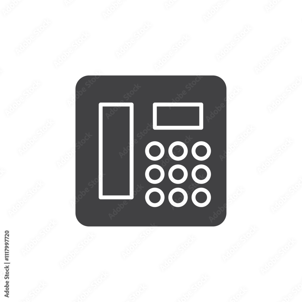 Telephone icon flat and simple set design Telephone icon flat and simple set design