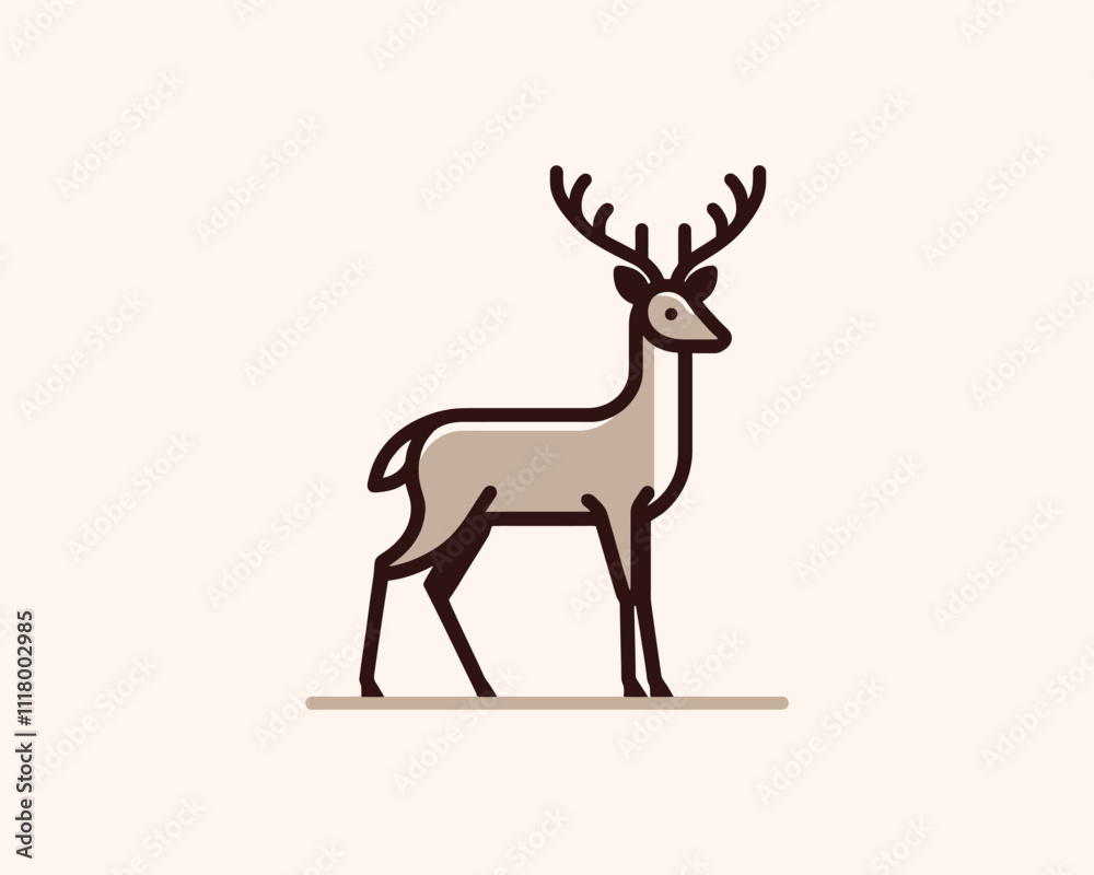 Fototapeta premium deer silhouette vector