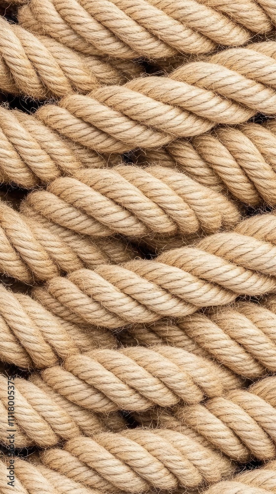 Stacks of thick jute rope showcase natural textures, ideal for outdoor construction and cabin-building projects Stacks of thick jute rope showcase natural textures, ideal for outdoor construction and cabin-building projects
