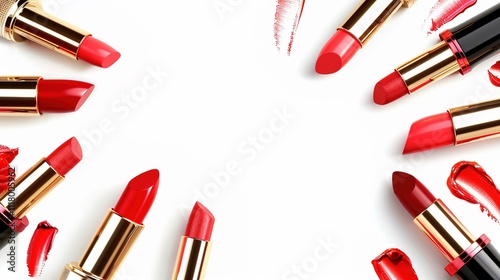 Make up lipstick mock up cosmetics wallpaper background
