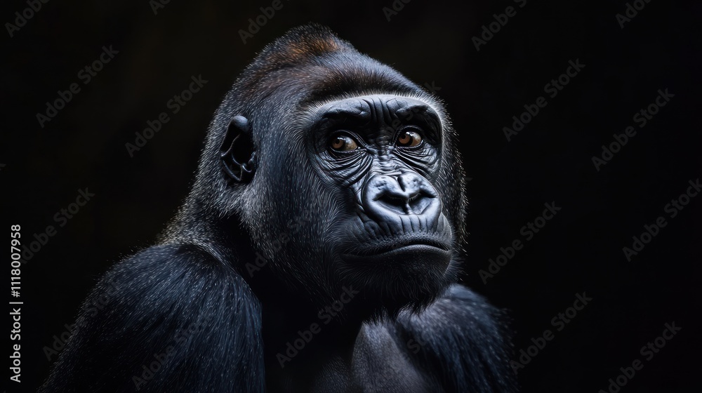 gorilla on a dark background gorilla on a dark background