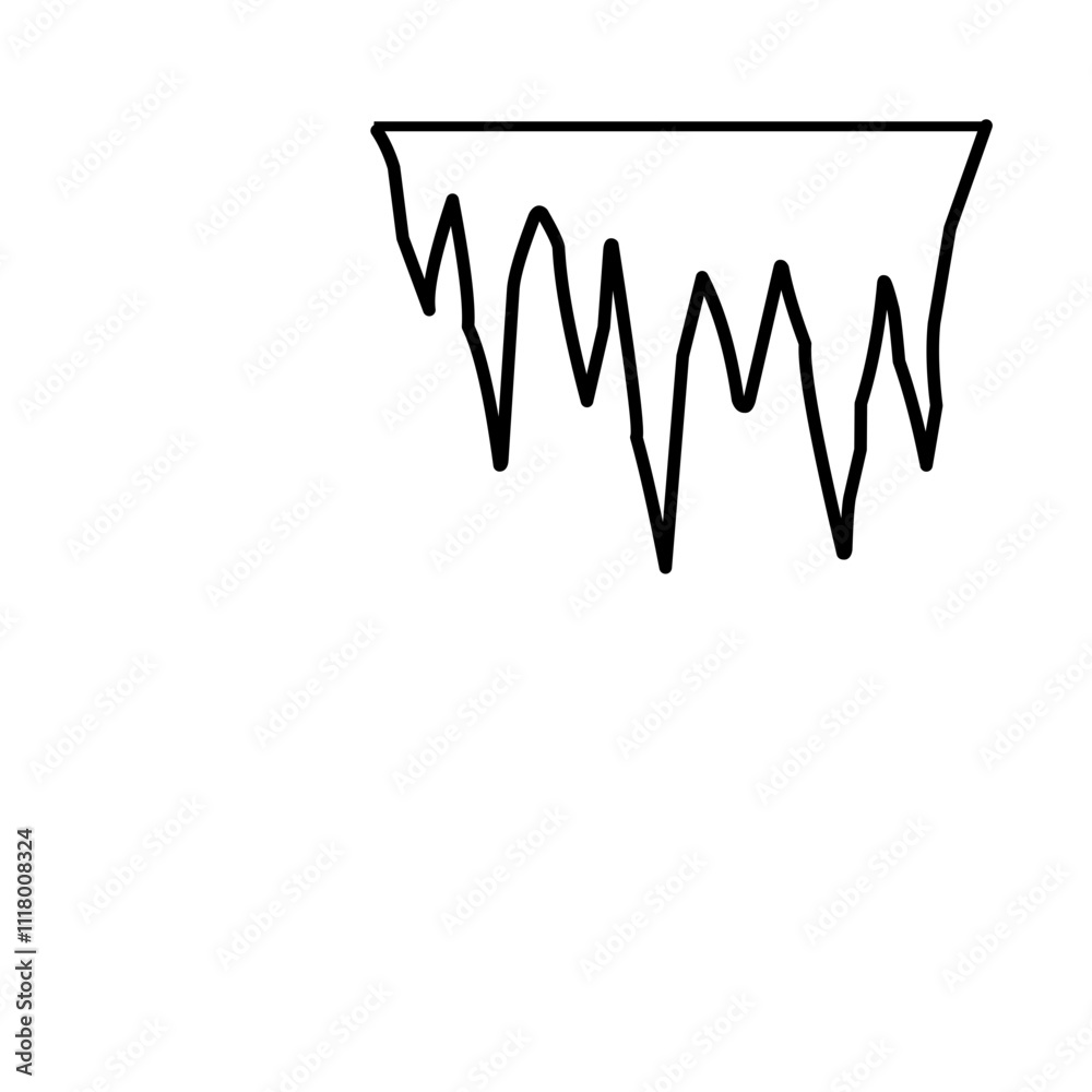 Stalactite Line Illustration Stalactite Line Illustration