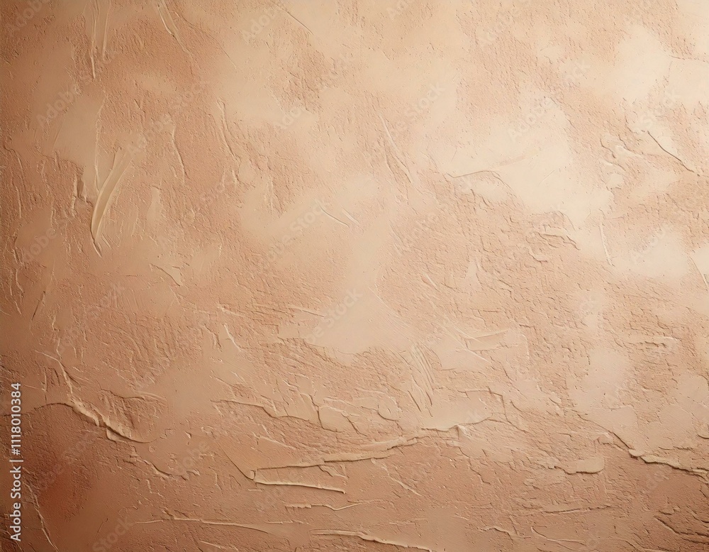 Fototapeta premium Softly blurred image of smooth plaster wall in light beige tone, featuring subtle texture, ideal backdrop for minimal, neutral, elegant, modern, calming, serene, timeless, versatile, soft-toned design