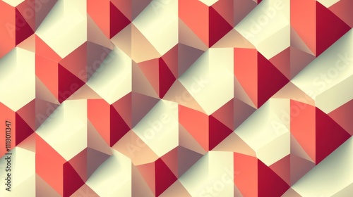 Abstract geometric pattern with layered shapes in warm tones.