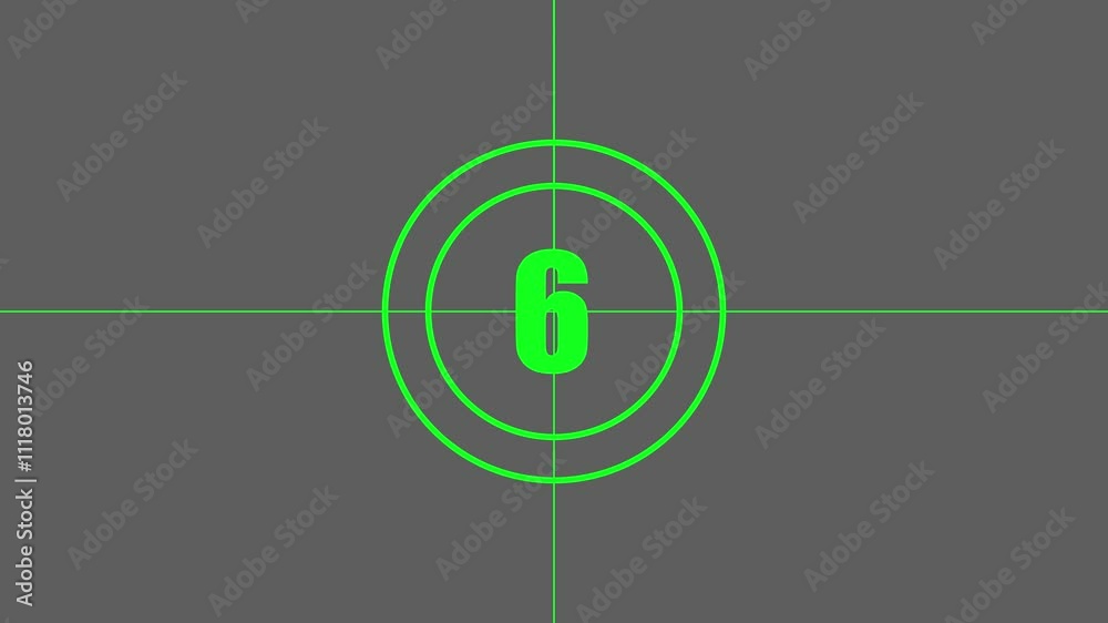 countdown timer 10 seconds animation retro projector style from ten to ...