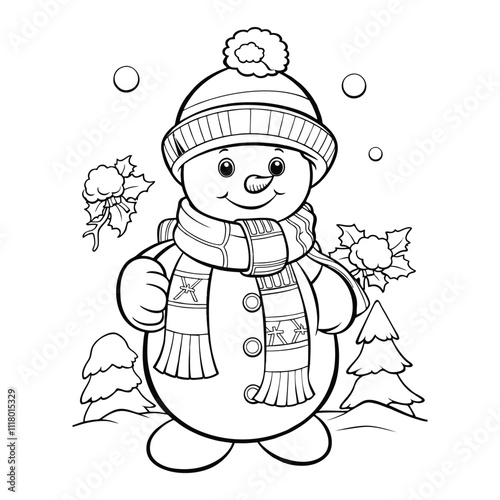 The Art of Snow Sculptures Coloring Page