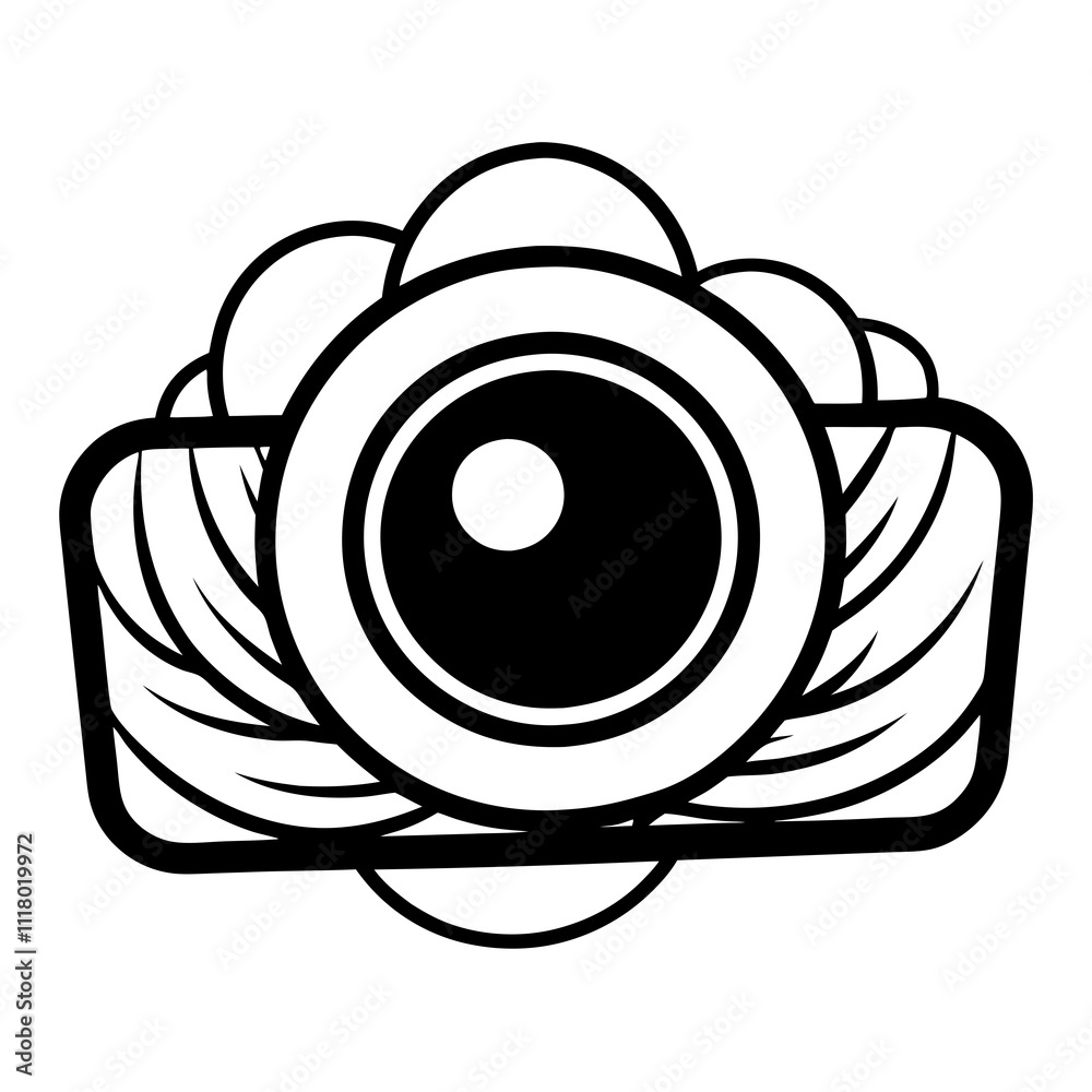 Nest Camera vector silhouette black design white background Nest Camera vector silhouette black design white background