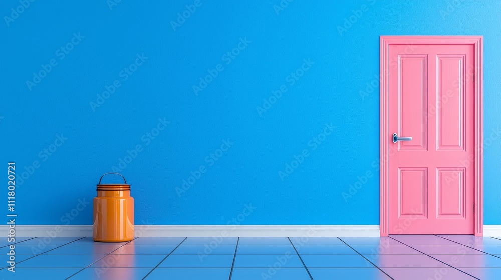 A 3D illustration of a blue room featuring arched doorways and a sunbeam. A 3D illustration of a blue room featuring arched doorways and a sunbeam.