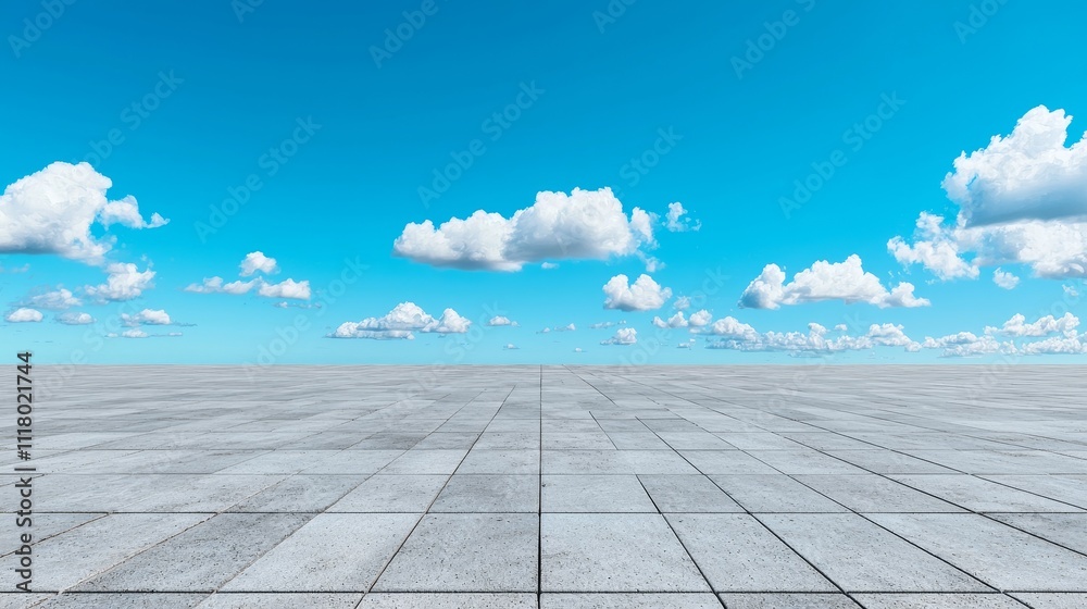 Background Illustration Featuring Blue Sky and White Clouds. Background Illustration Featuring Blue Sky and White Clouds.