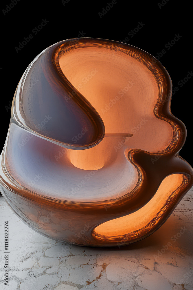 a large orange object on a white surface a large orange object on a white surface