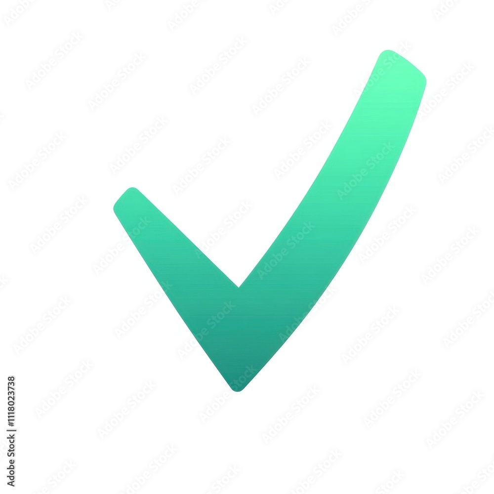 A stylized green check mark symbolizing approval or completion.