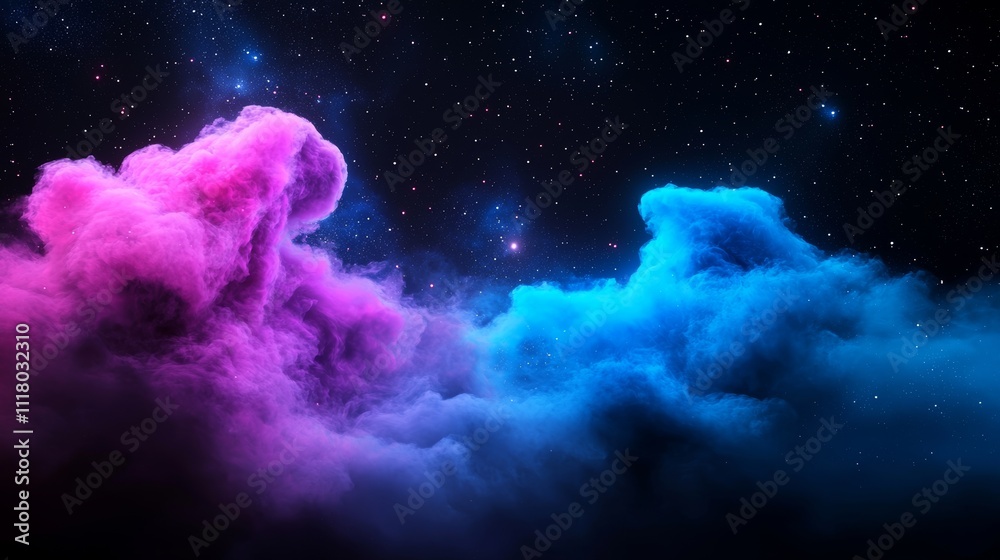 An abstract background of the cosmos, rich with lively hues and ethereal textures. An abstract background of the cosmos, rich with lively hues and ethereal textures.