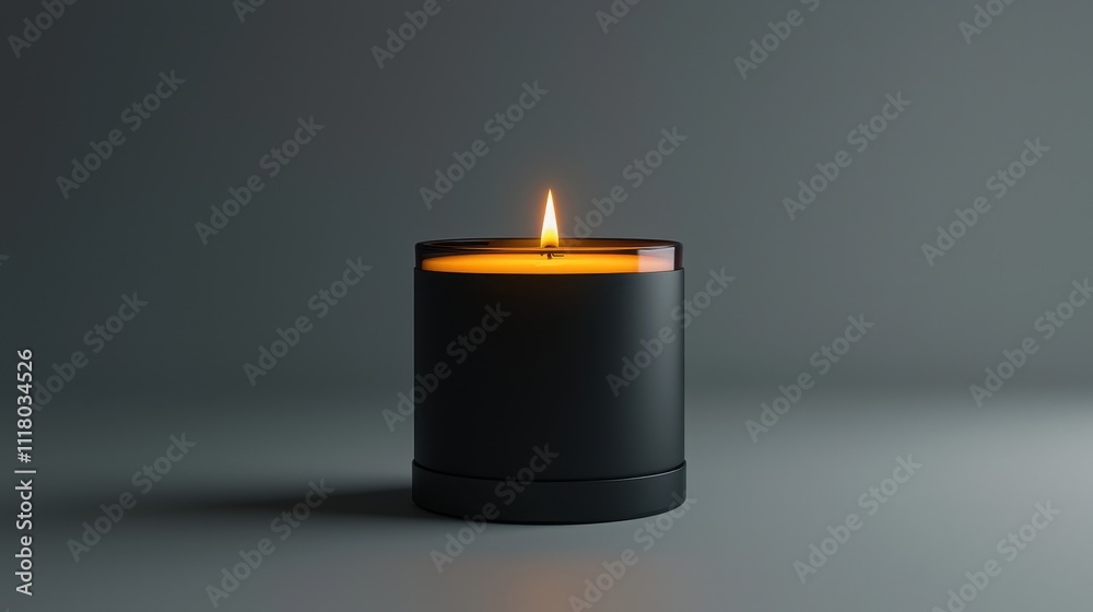 A dark, minimalist candle with a lit flame, casting a warm glow against a muted background. A dark, minimalist candle with a lit flame, casting a warm glow against a muted background.