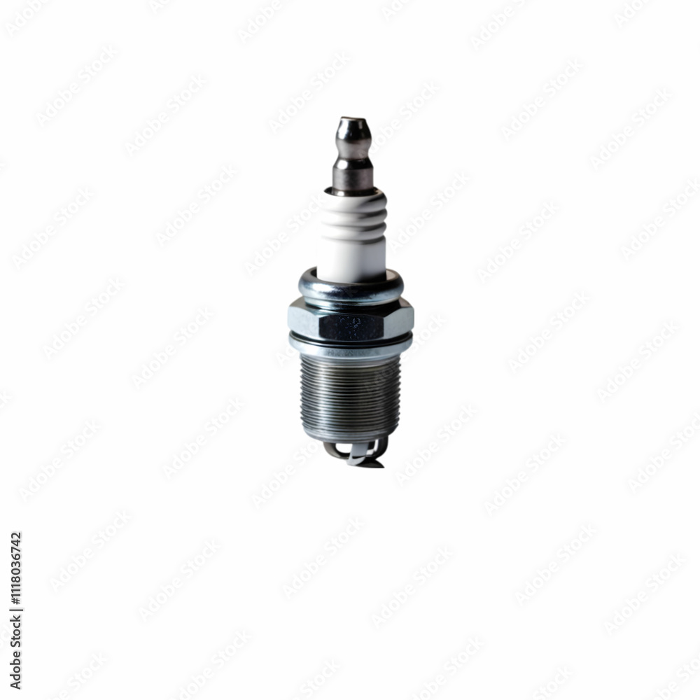 Spare parts spark plug on white background for car and motorcycle Spare parts spark plug on white background for car and motorcycle