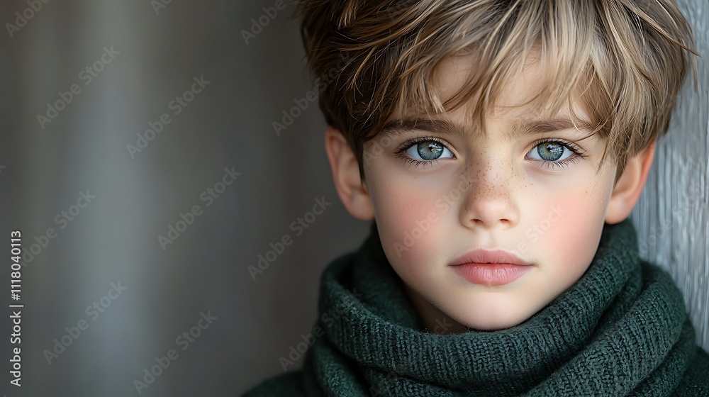 A young boy wearing a woolen sweater staring thoughtfully, soft natural lighting and expressive mood. Ultra-Realistic, Photo Realistic, highly detailed, A young boy wearing a woolen sweater staring thoughtfully, soft natural lighting and expressive mood. Ultra-Realistic, Photo Realistic, highly detailed,