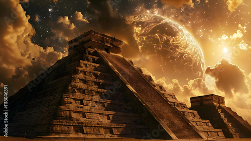 Aztec Pyramid Under Astronomical Alignment..