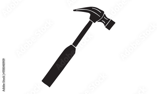 Shovel icon vector design stock illustration-the hammer Calligraphy t shirt design, card, flyer, Hand drawn lettering phrase, svg Files for Cutting Cricut and Silhouette, EPS 10 photo