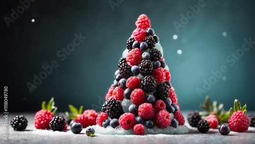 Frozen Berry Christmas Tree for Holidays