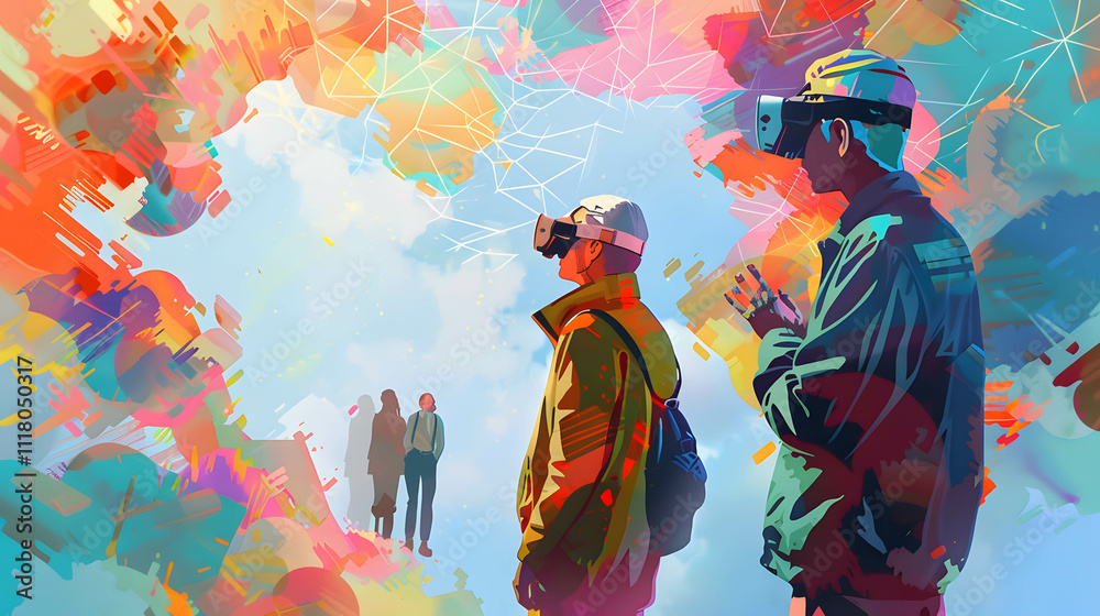 Fototapeta premium Immersive Virtual Reality Exploration