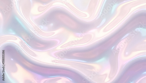 Smooth pearl texture featuring glossy and iridescent surface with soft pastel reflections