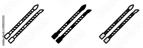 Cuticle Pusher icon is a nail care tool with a flat edge, used to gently push back cuticles for a clean, polished nail look.