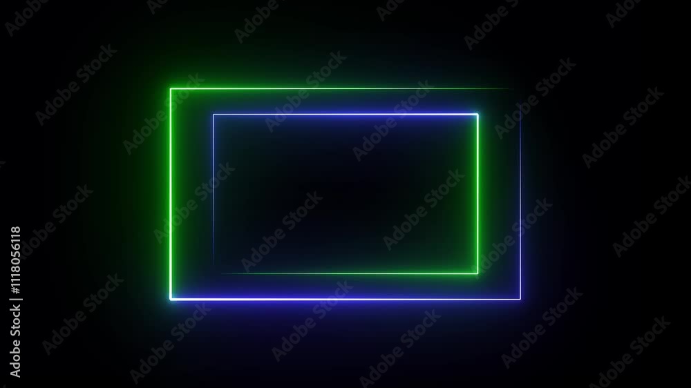 A neon rectangle icon features a glowing, rectangular outline in bright neon colors like blue, pink, or green, symbolizing modernity, focus, or boundaries, often used for buttons or navigation element A neon rectangle icon features a glowing, rectangular outline in bright neon colors like blue, pink, or green, symbolizing modernity, focus, or boundaries, often used for buttons or navigation element
