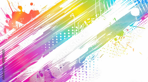 abstract background with frame rainbow colored