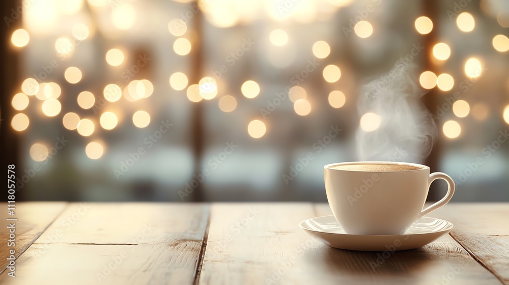 Warm coffee cup with soft glowing background. Warm coffee cup with soft glowing background.