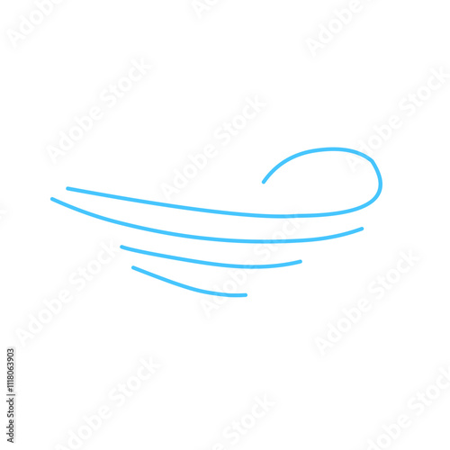 Wind blow line icon vector