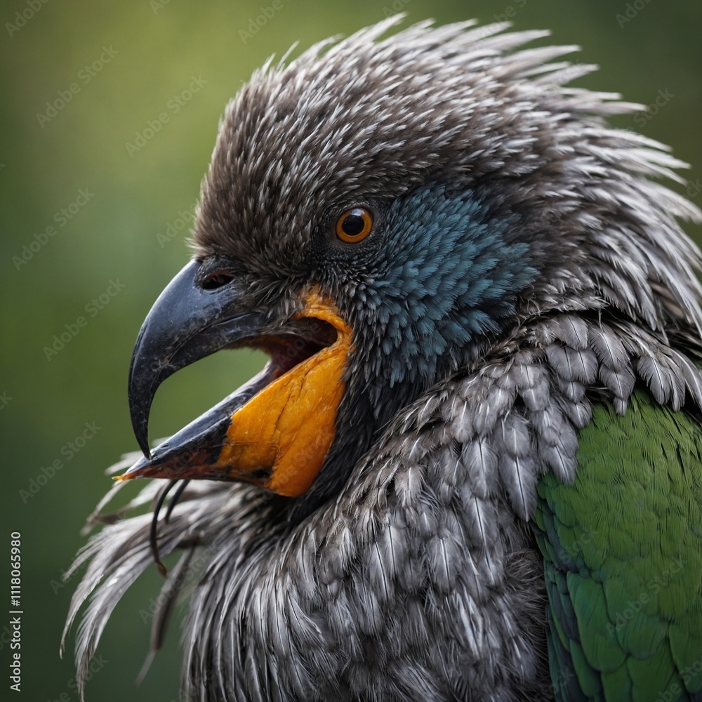 Obraz premium A bird preening its feathers