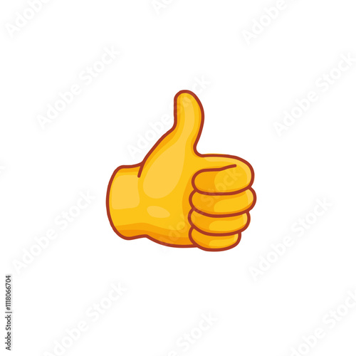 Thumbs up like icon flat vector design