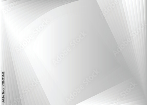 Abstract futuristic white and grey background with wave design luxury flowing lines. Elegant backdrop for poster, website, application, brochure, banner