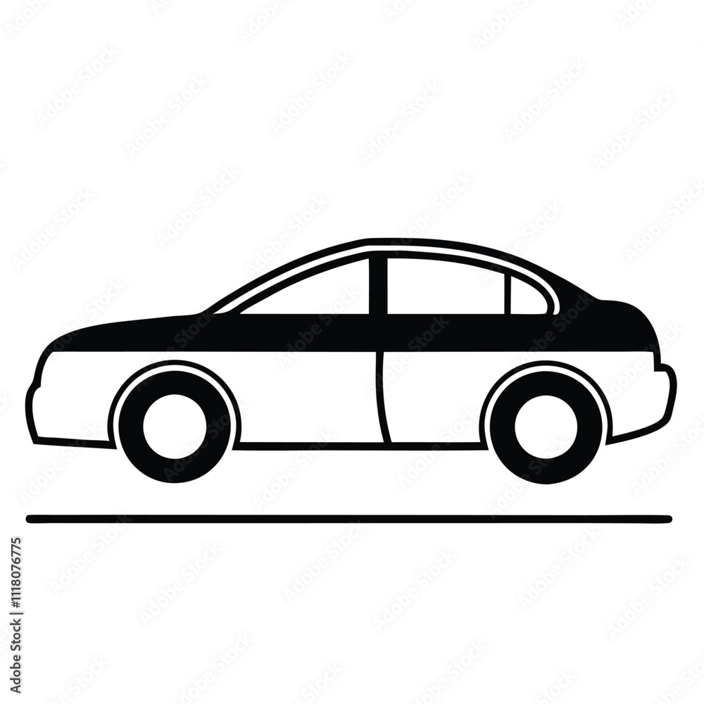 a black and white icon of a car a black and white icon of a car
