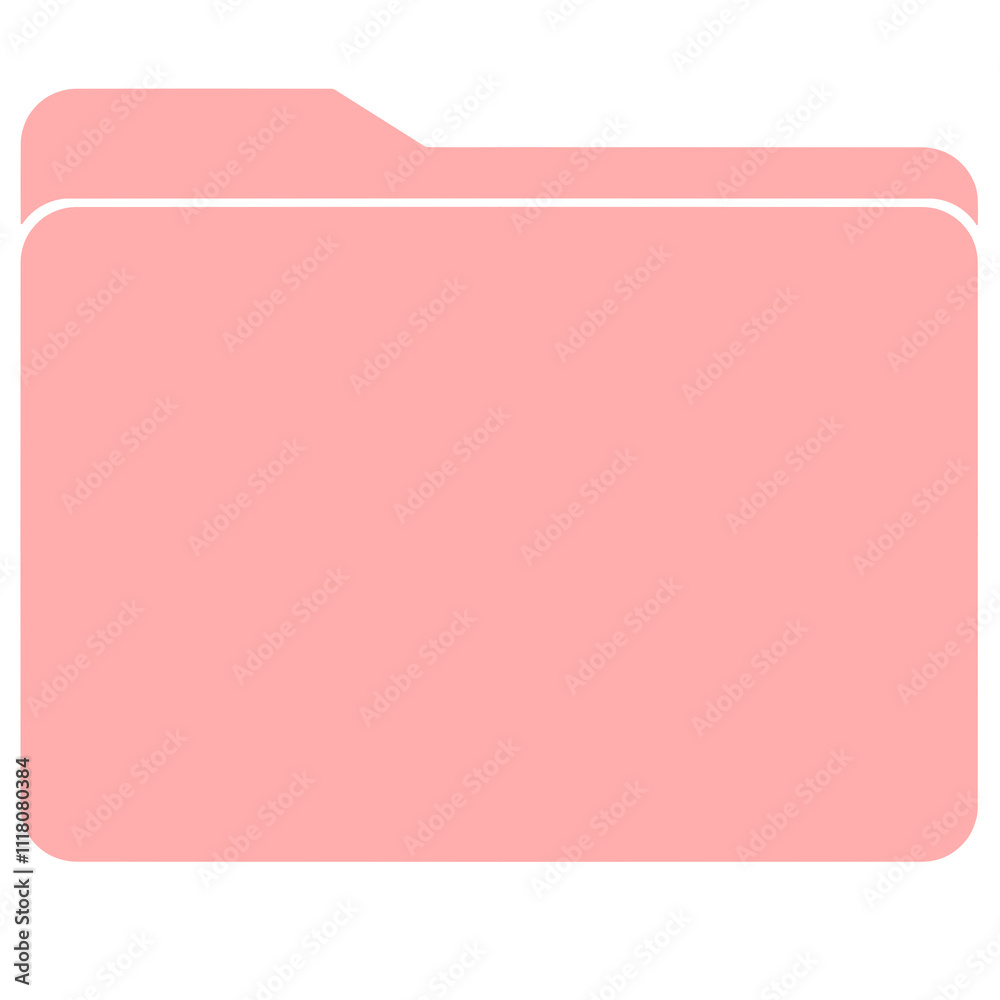 light pink silhouette empty folder icon