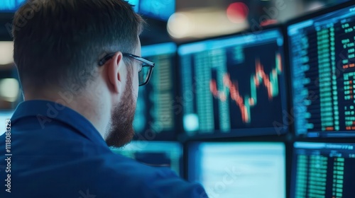 High-energy trading floor scene, people in constant motion, calling orders and checking screens, stock exchange frenzy, Stock exchange people action